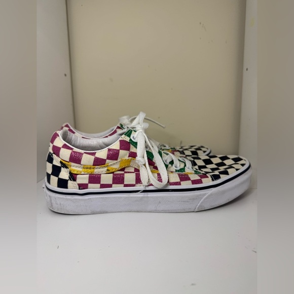 Vans Sneakers Old Skool Glitter Check 'Mardi Gras' Edition Women’s Size 7 - Picture 5 of 7